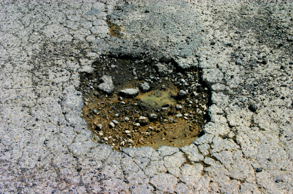 worn out asphalt